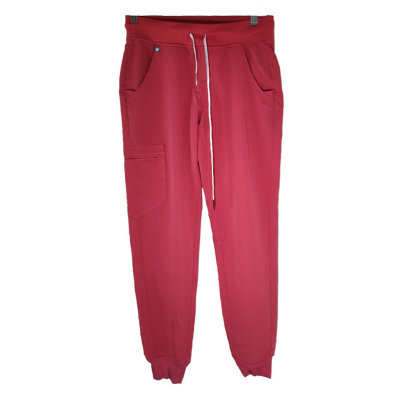 Figs Red Women's High Waisted Zamora Jogger Scrubs Pants Size XS - Picture 1 of 8